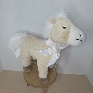New Snug Plush My Best Friend Horse Cream White Ribbon Bow Tag Kids Toy